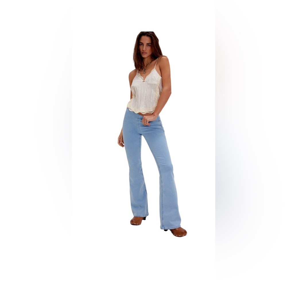 We The Free Sky Blue Flare Jeans